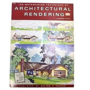 The Watercolor Technique of Architectural Rendering Bernard Atkins Softcover Art